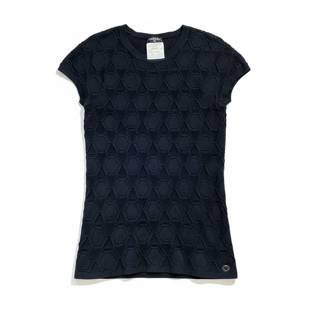 Chanel black stretchy tunic
